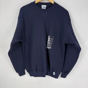 Vintage Discus Athletic Navy Crewneck Sweatshirt Made in USA Mens Medium NWT